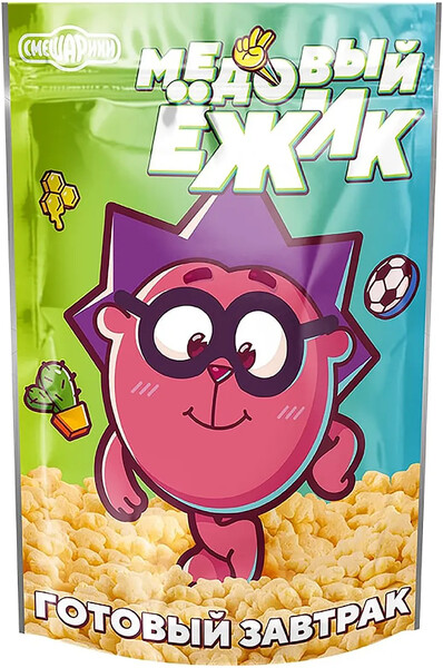 Готовый завтрак Смешарики Медовые звездочки, Ёжик, 400 г
