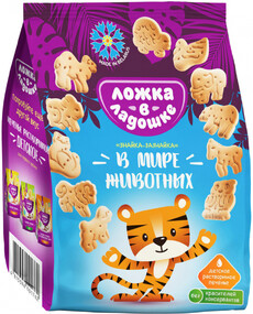 Печенье Ложка в ладошке Знайка-зазнайка в мире животных 150 г
