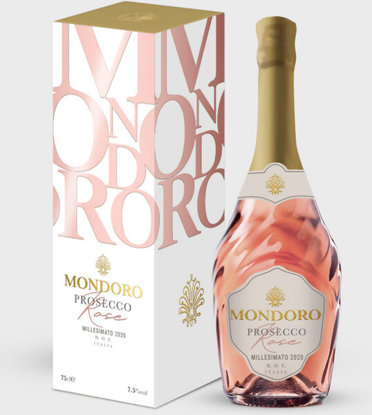 Вино игристое Mondoro Prosseco розовое сухое в подарочной упаковке 0,75 л