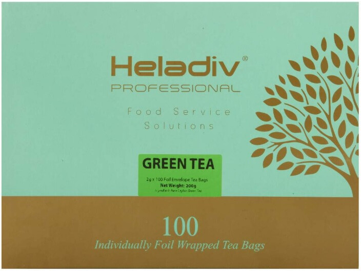 Чай зеленый Heladiv Professional Line, 100 пакетиков