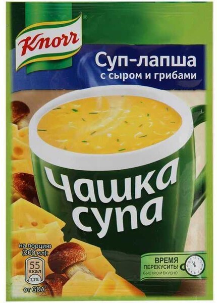 Суп-лапша Knorr Чашка Супа с сыром и грибами