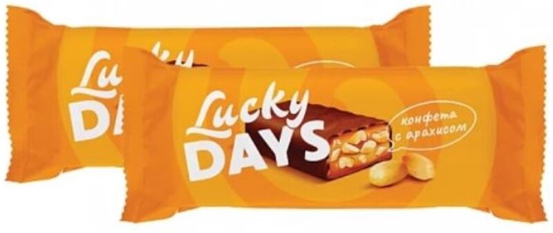 Конфеты Lucky Days Карамельные с арахисом