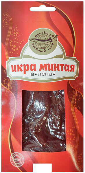 Икра минтая Русский рыбный мир ястычная вяленая 100 г, Россия