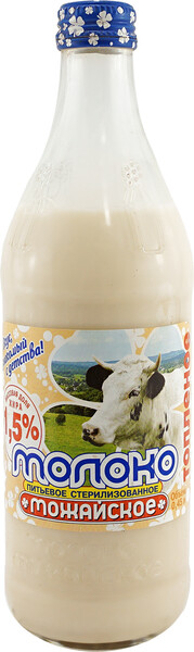 Молоко Можайское Топленое стерилизованное 1,5% 450 мл бзмж