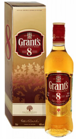 Виски Grant's 8 y.o. Blended Scotch Whisky (gift box with 2 glasses) 0.7л