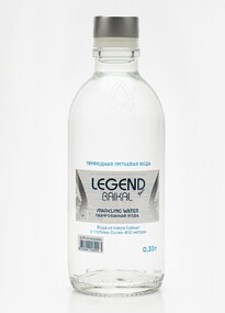 Вода питьевая Legend of Baikal природная газированная 0.5 л стекло