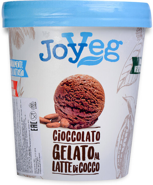 Десерт JoyVeg Мороженое кокосовое Шоколадное 300г ведерко Италия
