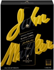 Виски Johnnie Walker Black Label 12лет Шотландия, 0,7 л + 2 рокса
