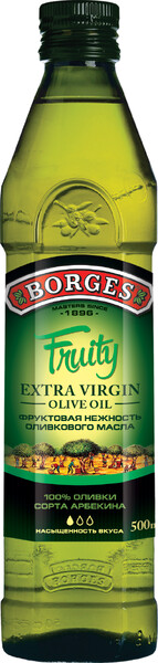 Масло оливковое BORGES Fruity нерафинированное высшего качества Extra Virgin, 500мл Испания, 500 мл