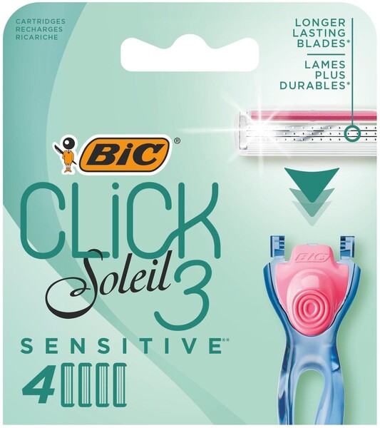 Кассеты для бритья BIC Click 3 Soleil Sensitive 4шт