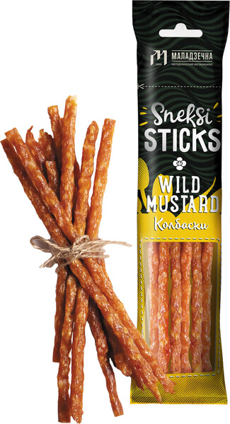 Колбаски Маладзечна Sneksi Sticks Дикая горчица 80 г