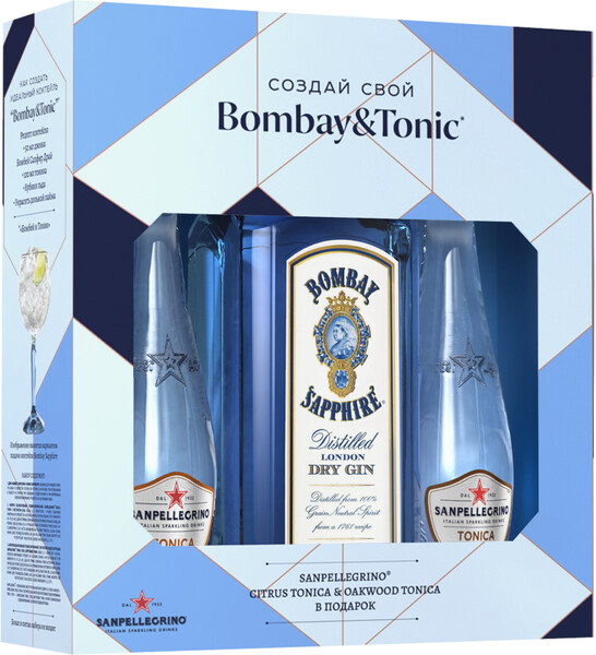 1Л ДЖИН БОМБЕЙ САПФИР + 2БУТ ТОНИКА