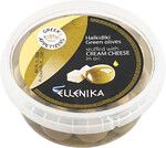 Оливки Ellenika зеленые фаршированные сливочным сыром в масляной заливке 250 г