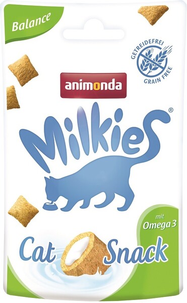 Milkies Balance лакомство хрустящие подушечки для поддержания активностикошек