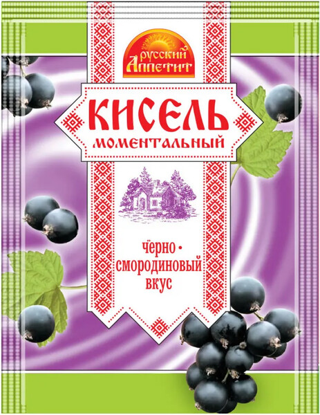 Кисель Русский аппетит Черносмородиновый вкус 90 г