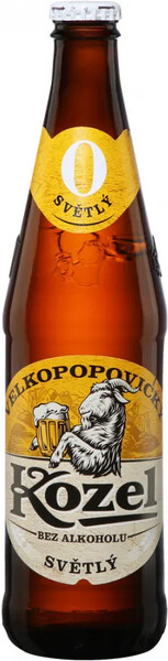 Пиво светлое безалкогольное VELKOPOPOVICKY KOZEL фильтрованное пастеризованное, 0,5%, 0.45л Россия, 0.45 L
