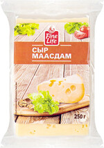 Сыр маасдам FINE LIFE 45% кусок, 250г БЗМЖ