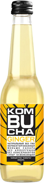 Чайный гриб Kombucha Имбирь 0.33л