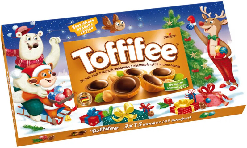 Конфеты Toffifee Санта и друзья, 375 г