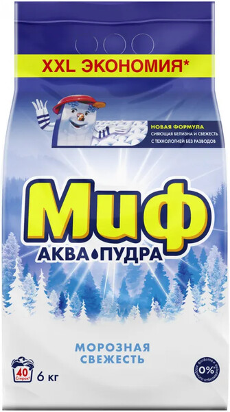 Стиральный порошок Миф Аквапудра Морозная Cвежесть 6 кг