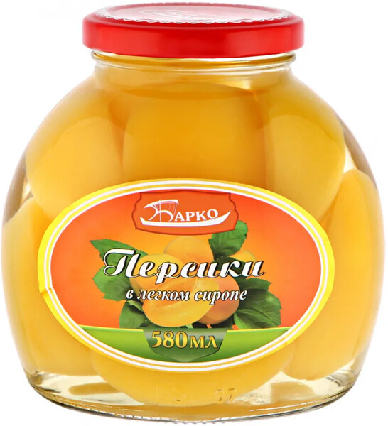 Персики Барко Половинки в сиропе