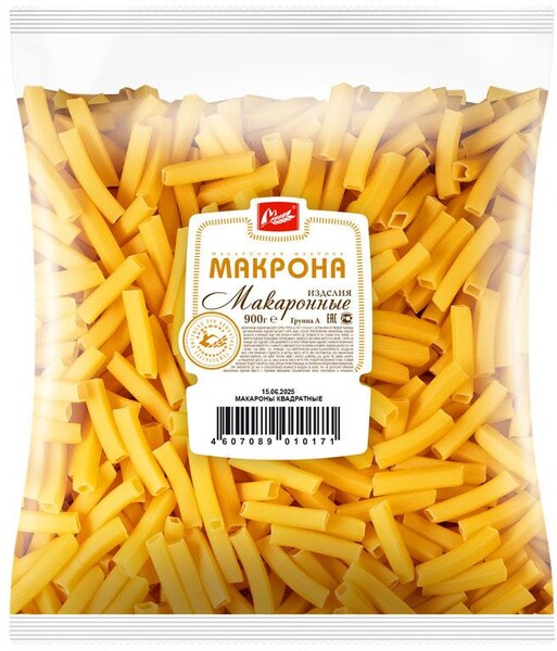 Макароны Макрона Макароны квадратные, 900 гр., флоу-пак