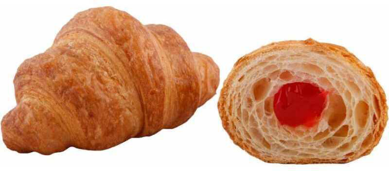 Круассан с малиной, DELIFRANCE, 90гр х 48шт, заморож