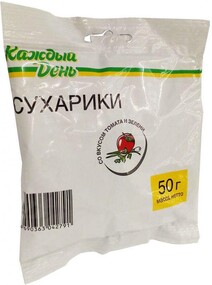 Сухарики «Каждый День» томат и зелень, 50 г