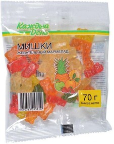Мармелад жевательный «Каждый день» Мишки, 70 г