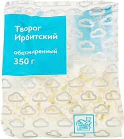 Творог ИРБИТСКИЙ обезжиренный пак. без змж 350г