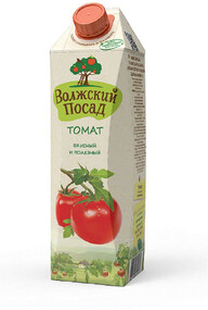 Сок Волжский посад томатный 1л