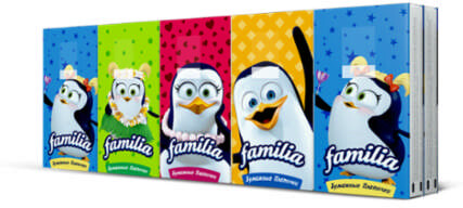 Бумажные носовые платочки Familia Classical 3-хслойные