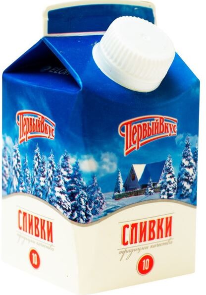 БЗМЖ СЛИВКИ ПЕРВЫЙ ВКУС 10% 250Г