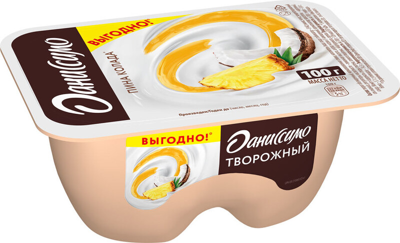 Десерт творожный Даниссимо Пина Колада 5,6% 130гр Данон