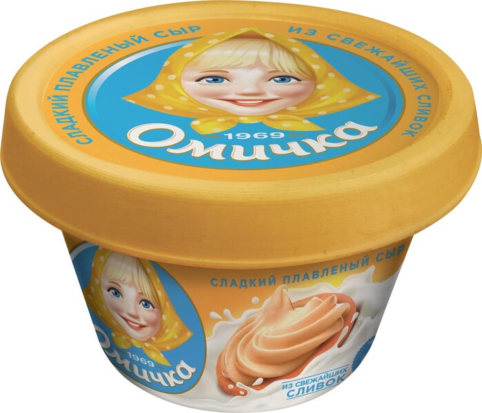 Сыр плавленый Омичка 80г 30% сливочный стакан Ястро