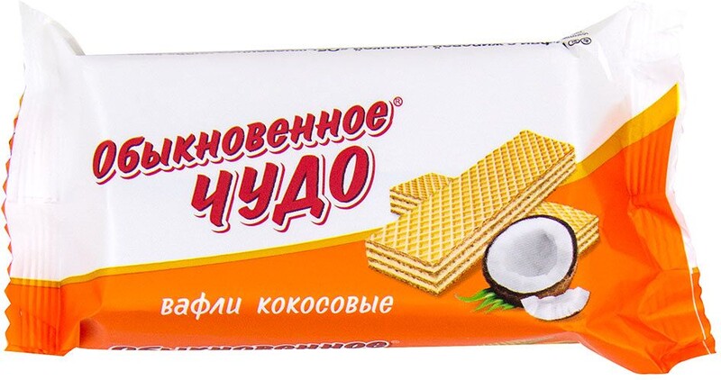 Вафли Обыкновенное чудо Кокосовые, 100 г