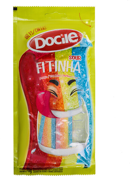 Мармелад Docile Sour Strawberry Colored Belts, Цветные ленты клуб