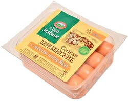 Сосиски СЕЛО ЗЕЛЕНОЕ Деревенские с мясом индейки в/у 400г