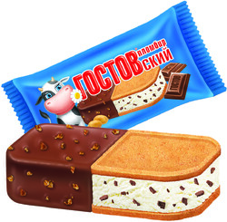 Сэндвич «ГОСТОВский пломбир» с печеньем, 90 г