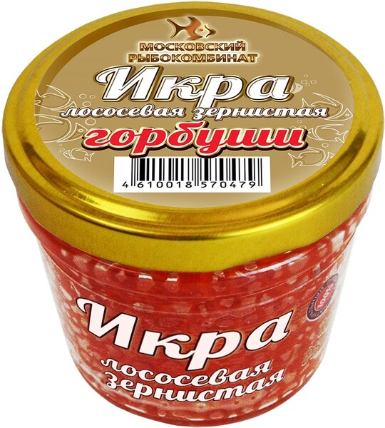 Икра лососевая Московский рыбокомбинат Горбуша, зернистая, 90 г