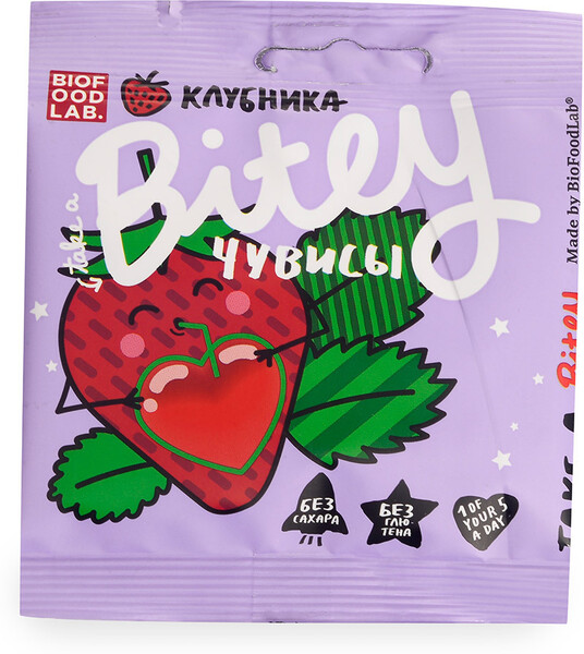 Мармелад фруктово-ягодный Take a Bite Bitey Клубника 20г