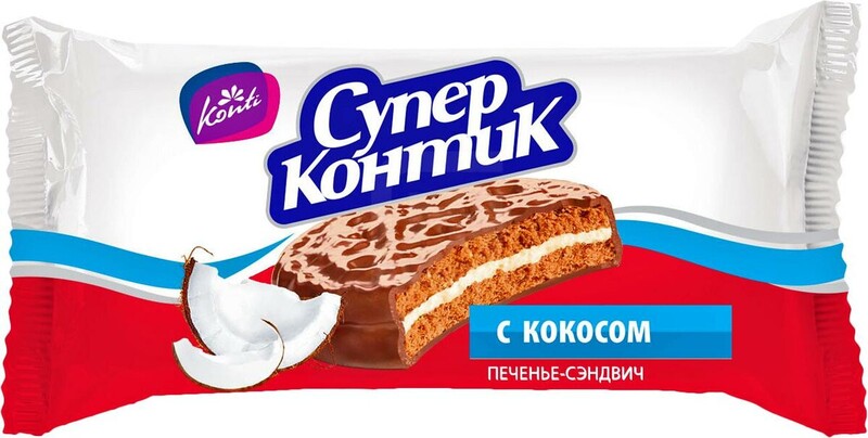 Конти Супер Контик Печенье-сэндвич кокос