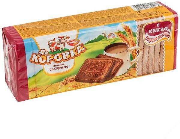 Коровка Печенье сахарное какао Красный Октябрь