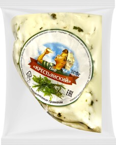 Сыр мягкий Крестьянский 300г 45% прованские травы СТМК Надежда