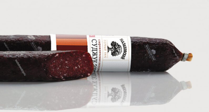 Колбаса Малаховский мясокомбинат Суджук Элиста сырокопченая ~1 кг