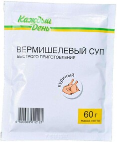 Суп вермишелевый «Каждый день» куриный, 60 г