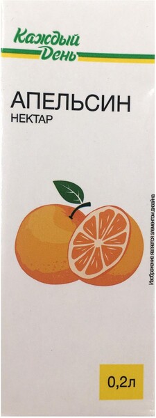 Нектар «Каждый День» Апельсин, 200 мл