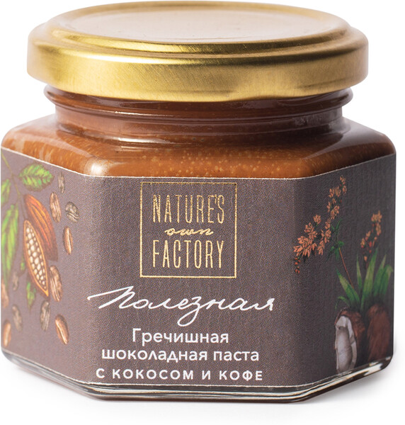 Паста шоколадная гречишная Nature's Own Factory с кокосом и кофе 120г