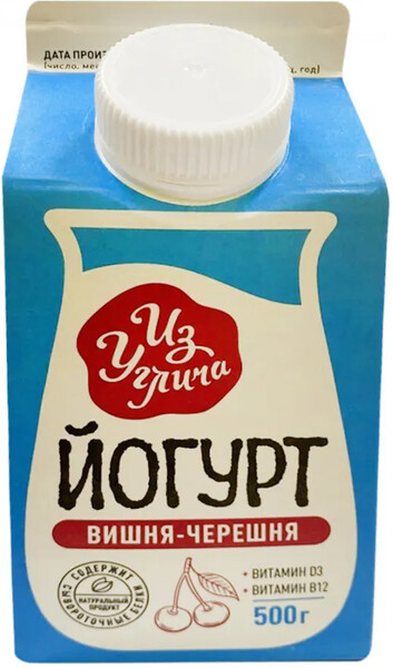 Йогурт Из Углича вишня черешня 1.5% 500 г