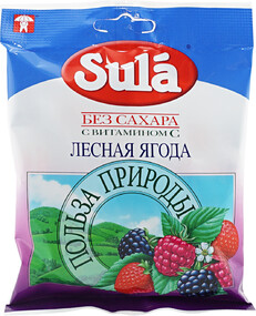 Леденцы без сахара Sula Лесная ягода, 60 г